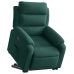 Sillón eléctrico reclinable elevable de terciopelo verde oscuro