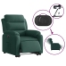 Sillón eléctrico reclinable elevable de terciopelo verde oscuro