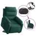 Sillón eléctrico reclinable elevable de terciopelo verde oscuro