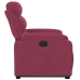 Sillón eléctrico reclinable elevable de terciopelo rojo tinto