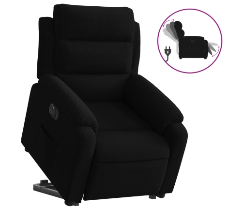 Sillón eléctrico reclinable elevable de terciopelo negro