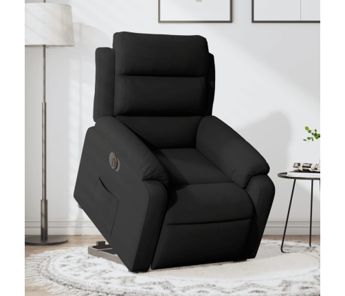 Sillón eléctrico reclinable elevable de terciopelo negro