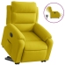 Sillón eléctrico reclinable elevable de terciopelo amarillo