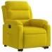 Sillón eléctrico reclinable elevable de terciopelo amarillo