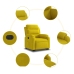 Sillón eléctrico reclinable elevable de terciopelo amarillo