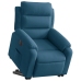 Sillón eléctrico reclinable elevable de terciopelo azul