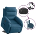 Sillón eléctrico reclinable elevable de terciopelo azul