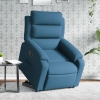 Sillón eléctrico reclinable elevable de terciopelo azul