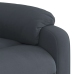 Sillón de masaje reclinable elevable terciopelo gris oscuro