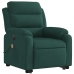 Sillón masaje reclinable elevable terciopelo verde oscuro