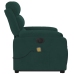 Sillón masaje reclinable elevable terciopelo verde oscuro