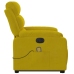 Sillón reclinable masaje eléctrico elevable terciopelo amarillo