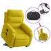 Sillón reclinable masaje eléctrico elevable terciopelo amarillo