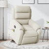 Sillón reclinable de masaje eléctrico elevable terciopelo crema