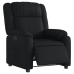 Sillón reclinable eléctrico de cuero sintético negro