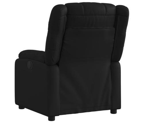 Sillón reclinable eléctrico de cuero sintético negro