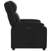 Sillón reclinable eléctrico de cuero sintético negro