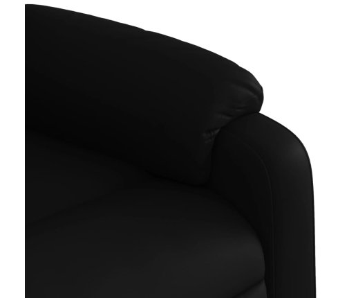 Sillón reclinable eléctrico de cuero sintético negro