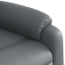 Sillón reclinable eléctrico de cuero sintético gris