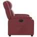 Sillón reclinable eléctrico de cuero sintético rojo tinto