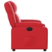 Sillón reclinable eléctrico de cuero sintético rojo