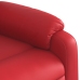 Sillón reclinable eléctrico de cuero sintético rojo