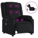 Sillón de masaje reclinable eléctrico cuero sintético negro