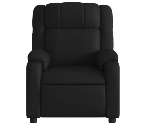 Sillón de masaje reclinable eléctrico cuero sintético negro