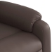 Sillón de masaje reclinable eléctrico cuero sintético marrón