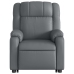 Sillón reclinable elevable cuero artificial gris