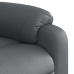 Sillón reclinable elevable cuero artificial gris