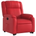 Sillón reclinable elevable cuero artificial rojo