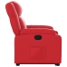 Sillón reclinable elevable cuero artificial rojo