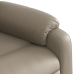 Sillón reclinable elevable cuero artificial color capuchino