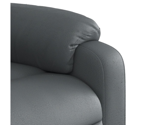 Sillón reclinable de masaje de pie cuero artificial gris