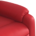 Sillón reclinable de masaje de pie cuero artificial rojo