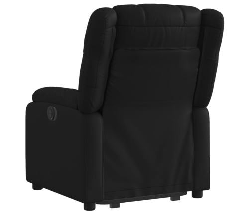 Sillón reclinable y elevable eléctrico cuero sintético negro