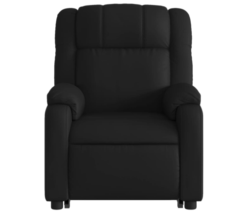 Sillón reclinable y elevable eléctrico cuero sintético negro