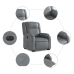 Sillón reclinable elevable eléctrico de cuero sintético gris