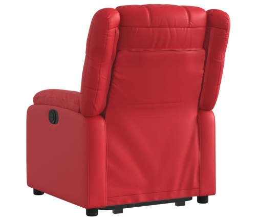 Sillón elevable eléctrico cuero artificial rojo