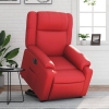 Sillón elevable eléctrico cuero artificial rojo