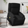 Sillón de masaje elevable eléctrico cuero sintético negro