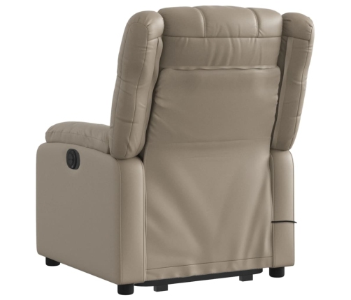 Sillón reclinable de masaje eléctrico cuero sintético capuchino