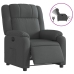 Sillón reclinable eléctrico de tela gris oscuro