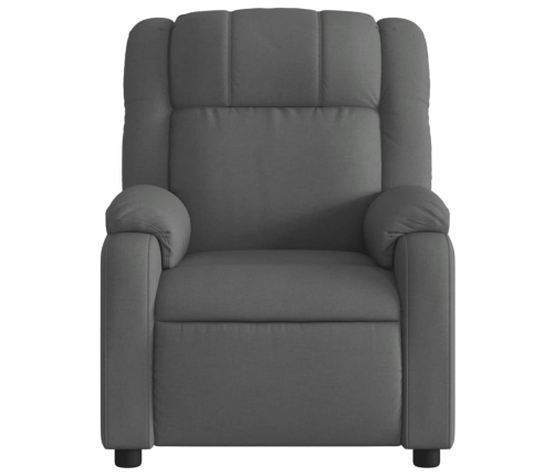 Sillón reclinable eléctrico de tela gris oscuro