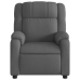 Sillón reclinable eléctrico de tela gris oscuro