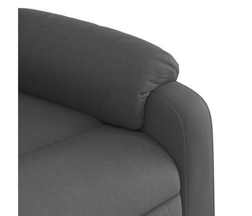 Sillón reclinable eléctrico de tela gris oscuro