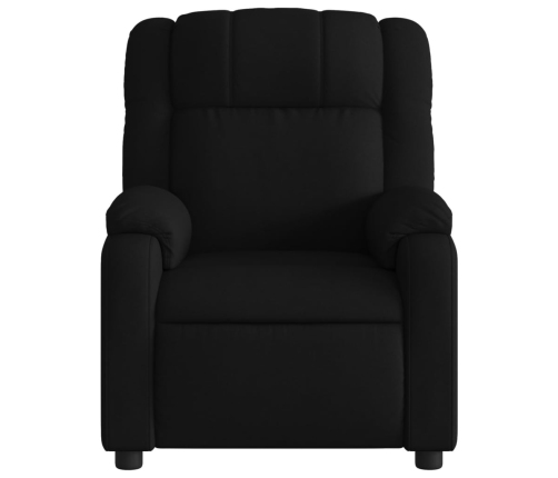 Sillón reclinable eléctrico de tela negro