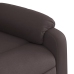 Sillón reclinable eléctrico tela marrón oscuro