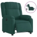 Sillón reclinable eléctrico tela verde oscuro